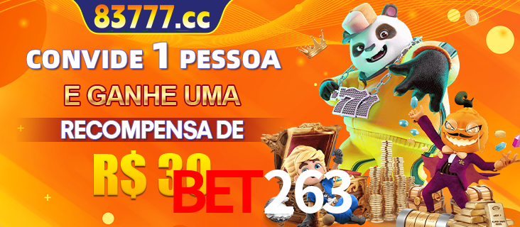 Banner institucional da bet263 sobre parceria de marcas e criação de uma marca de excelência, apresentando os mascotes de jogos populares como o Fortune Tiger.